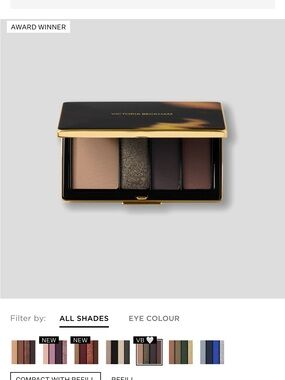 Sold Victoria Beckham Victoria Eyeshadow Quad - Brown